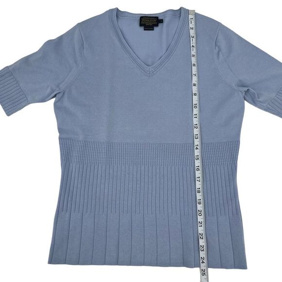 Pendleton Suit Sweater Short Sleeve V-neck Silk Blend Women’s Size M - Picture 6 of 7